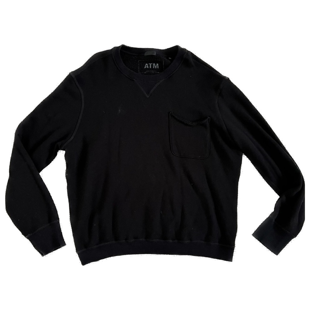 Men’s ATM French Terry Sweater in Black